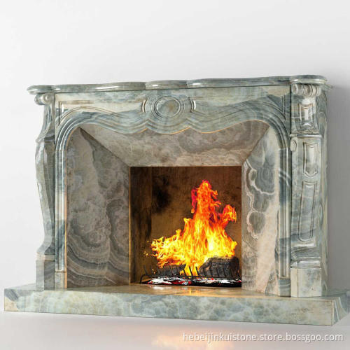 JK Classic Design Antique Cultured Natural Stone Marble Fireplace